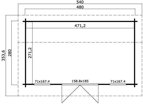 Friggebod Carla - 13,5 m² Friggebod Carla - 13,5 m²