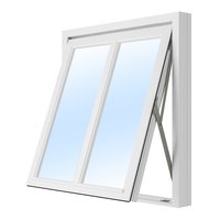 Vridfönster med bågpost - 2-glas - Aluminium Vridfönster med bågpost - 2-glas - Aluminium