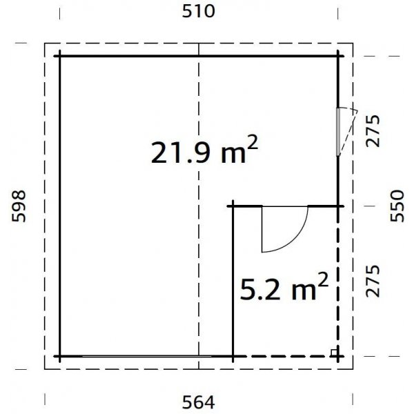 Garage Roger - 21,9+5,2 m² Garage Roger - 21,9+5,2 m²