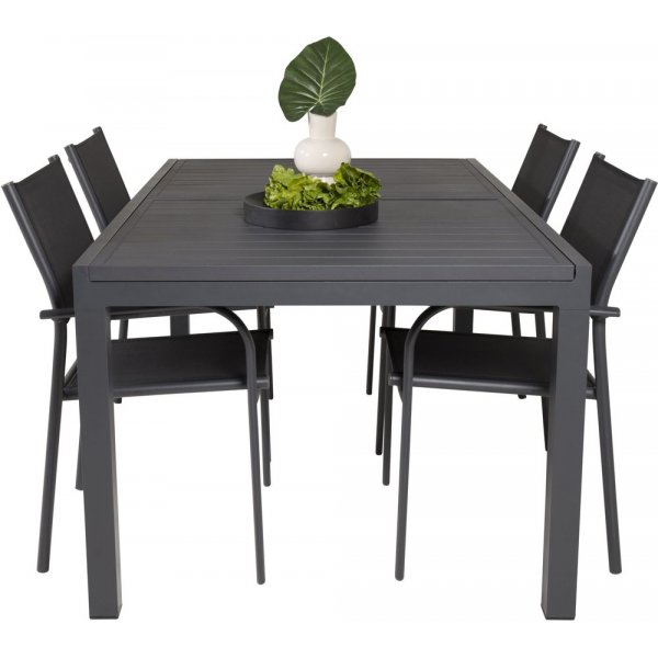 Holma Matgrupp (160x100) - Svart - 4 Stolar Holma Matgrupp (160x100) - Svart - 4 Stolar