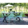 Matgrupp Scottsdale: 150 cm grtt trbord inklusive 4 st Bally stolar stapelbara