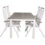 Ekens Matgrupp (160x90) - Vit/Gr - 4 Stolar