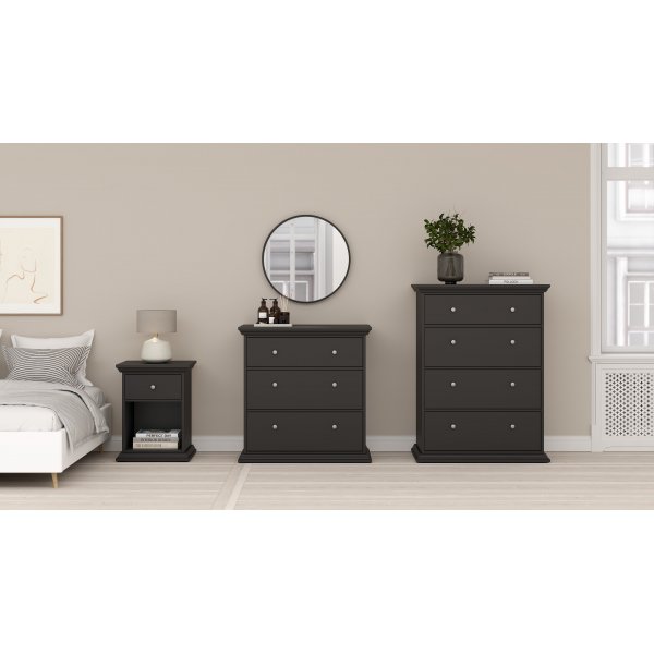 North byr� med 4 l�dor - Matt svart