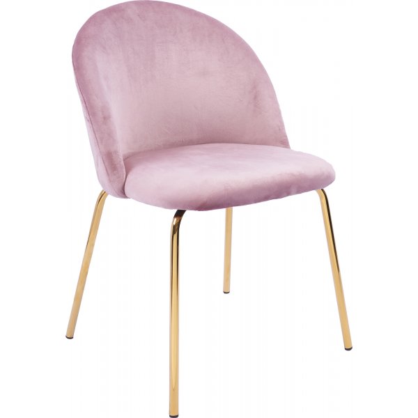 Stol rosa med guldiga ben - Plaza