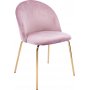 Stol rosa med guldiga ben - Plaza