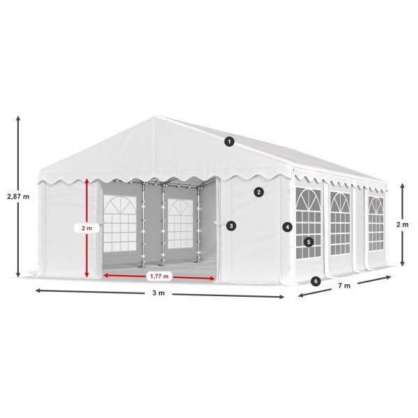 Partytelt Eco 1 i PE - 3 x 7 m Partytelt Eco 1 i PE - 3 x 7 m