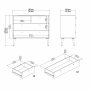 Bodo Byr� 2 + 2 l�dor - Matt grey