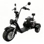 1 Elscooter Trehjuling 2000W Svart - Elmoped Klass 1 + Låskätting