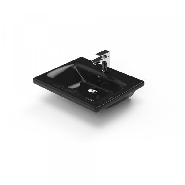 Badrumsmbler Instinct 55 - Natural Oak/Svart med spegelskp