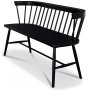 Svart Pinnsoffa Sandhamn - Retro K�k & Hall i Massivt Heveatr� - 142 cm
