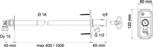 Gustavsberg Utomhuskran,dr�nerande, 400 mm