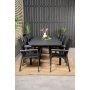 Holma Matgrupp (160x100) - Svart - 8 Stolar
