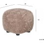 Fluffy sittpuff i brungr�tt h�rigt tyg