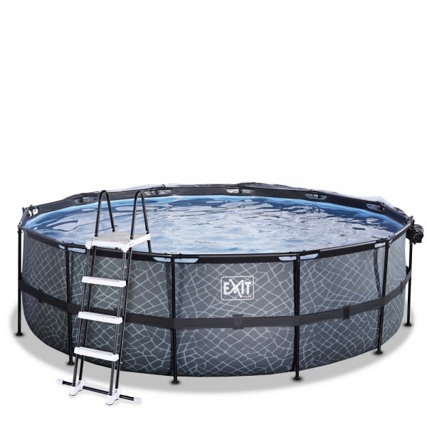 Pool ø450 cm Premium + Kupoltak & värmepump Pool ø450 cm Premium + Kupoltak & värmepump