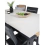 Tornsborg Spisegruppe (200x100) - Sort/Gr� - 6 Stole
