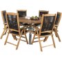 Salstad Matgrupp (140) - Natur/Silver - 6 Stolar