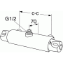 Gustavsberg Nautic 160 c-c, anslutning upp