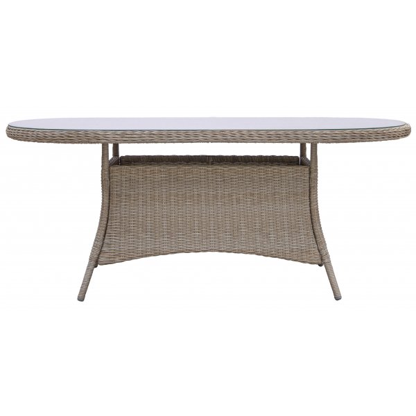 Gartentisch - Menton | 180x100cm | Natur | Oval Gartentisch - Menton | 180x100cm | Natur | Oval