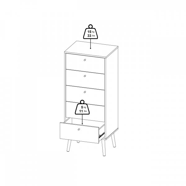 Bodo Byr� med 5 l�dor - Matt gr�