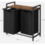 Ambrette Duo tv�ttkorg - Svart/brun