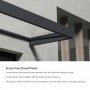 Canopia Sophia Clear XL Entrance baldakin 1,4 x 3 - Mrkegr/klart glas