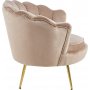 F�t�lj i m�rk beige sammet/m�ssing - Kingsley