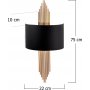 V�gglampa curve - Svart/koppar