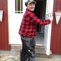 Är otroligt nöjd med denna vackra dörr har fått den monterad idag! Parytterdörr Sofia med klarglas