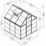 Canopia Harmony Vxthus i Polykarbonat 3,4 m - Mrkgr/klarglas