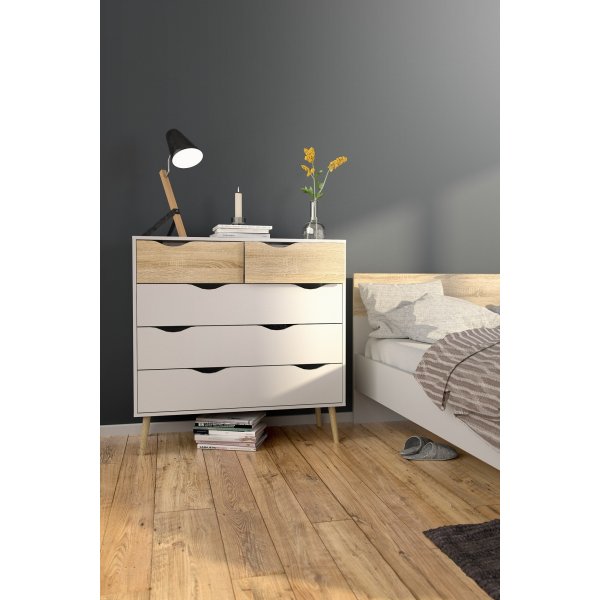 Oslo byr� med 5 l�dor - Vit/ek