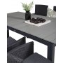 Prssebo Matgrupp (160x100) - Svart/Gr - 6 Stolar