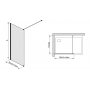 Brusevg Free Line - 6 mm glas (H 195 cm)