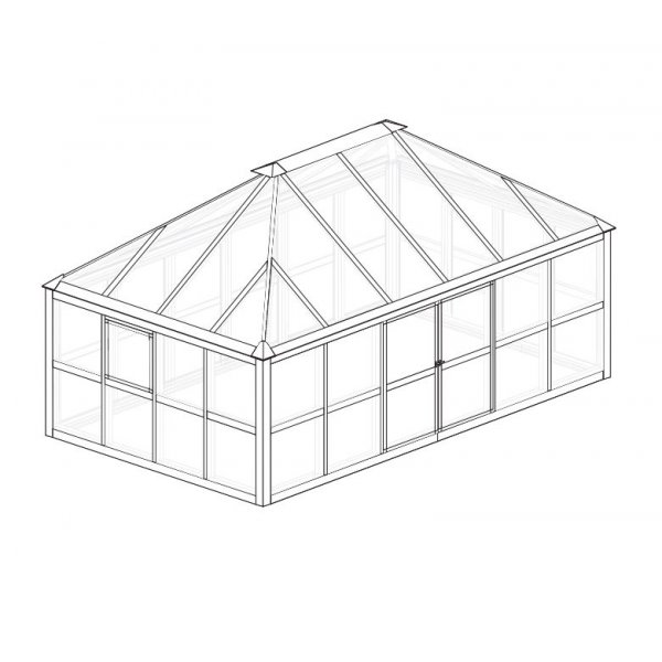 Växthus Jupiter med härdat glas - 12,8 m² - svart + Växthusrengöring Växthus Jupiter med härdat glas - 12,8 m² - svart + Växthusrengöring
